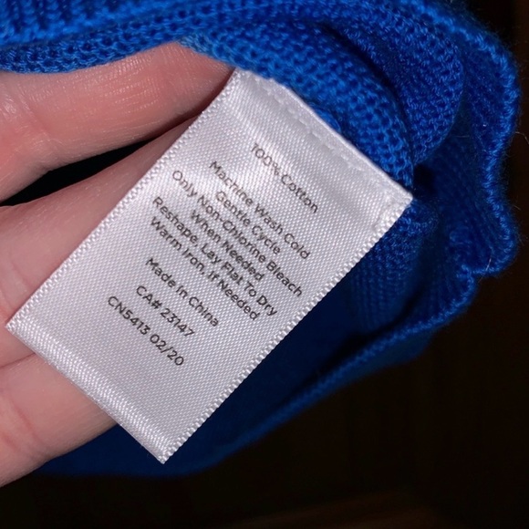 TALBOTS | NWT Women’s Biscayne Cobalt Blue Tie-Dye Sweater Size S - Picture 3 of 7